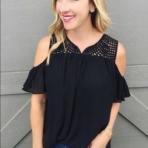 Stella & Dot Maette Marcella Cold Shoulder Top